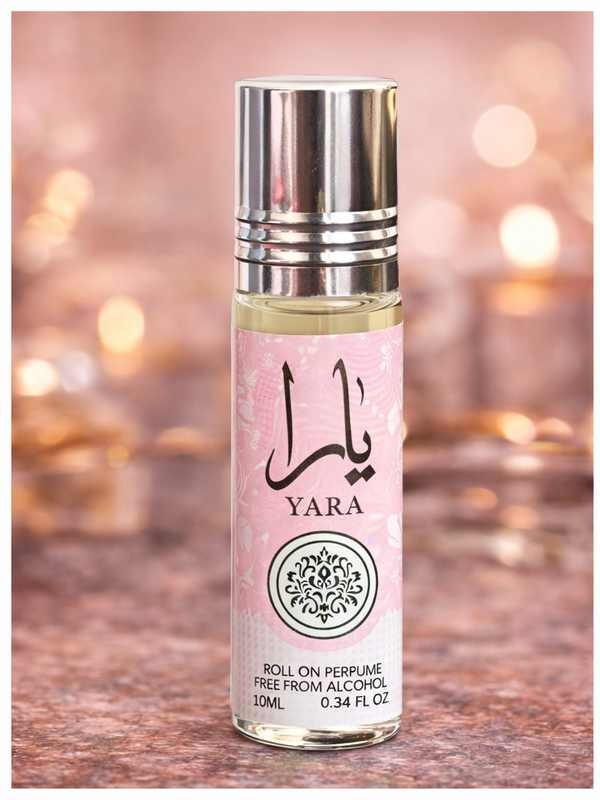 Lattafa Yara 10ml Perfume Oil – Luxury Arabian Attar | Long Lasting Sweet Vanilla Floral Scent | Alcohol-Free Roll-On for Women