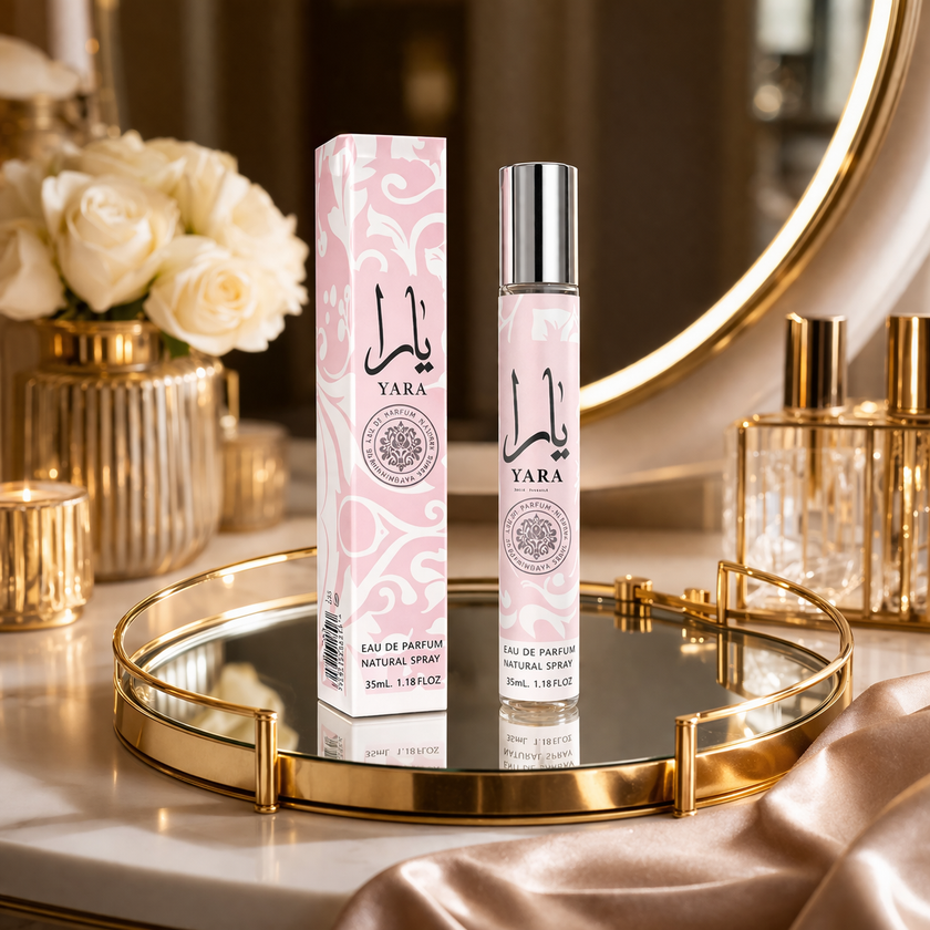 Yara perfume bottle and packaging