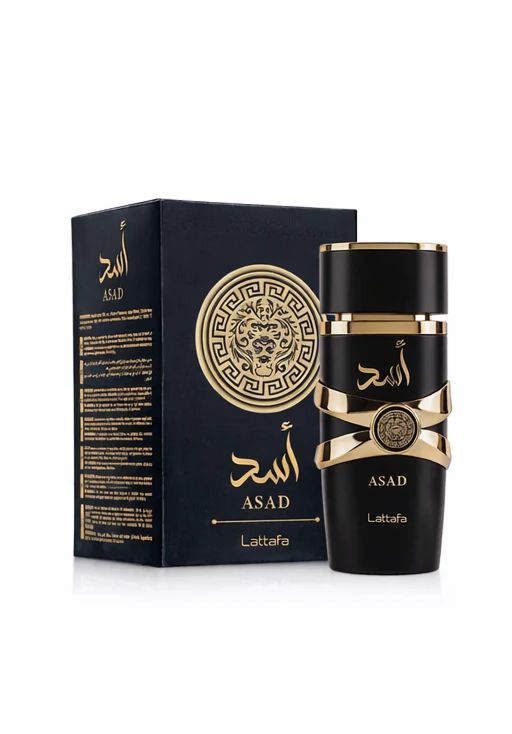 Lattafa Asad Eau de Parfum 100ml (3.4 oz) – Warm Spicy Vanilla Woody Cologne for Men | Long Lasting Luxury Fragrance
