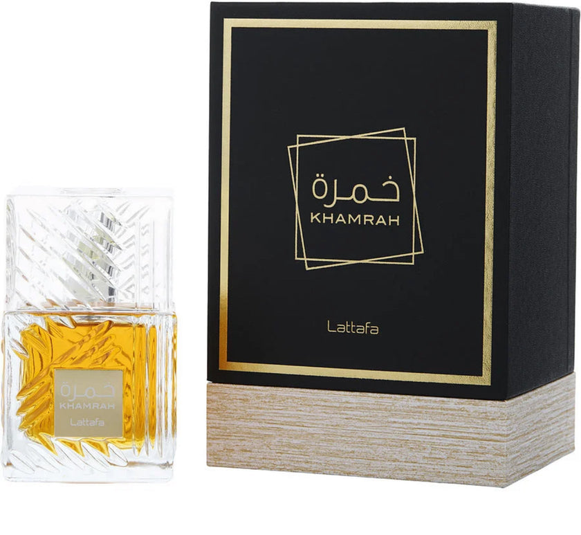 Lattafa Khamrah Eau de Parfum 100ml (3.4 oz) – Warm Sweet Cinnamon Vanilla Gourmand Unisex Fragrance | Long Lasting Luxury Perfume