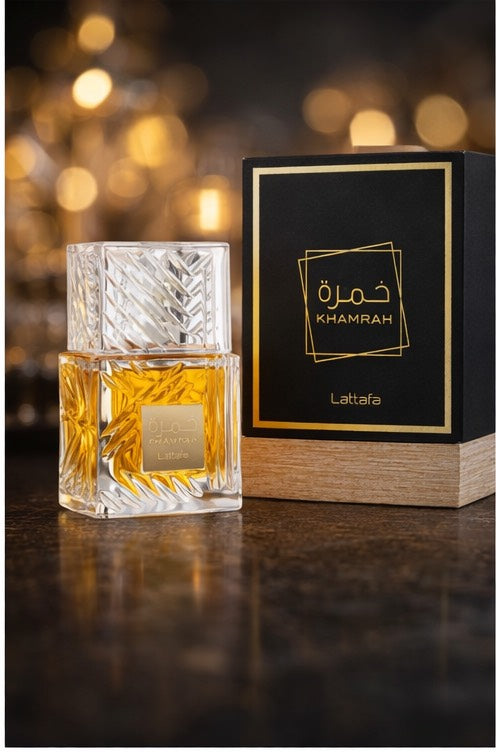 Lattafa Khamrah Eau de Parfum 100ml (3.4 oz) – Warm Sweet Cinnamon Vanilla Gourmand Unisex Fragrance | Long Lasting Luxury Perfume