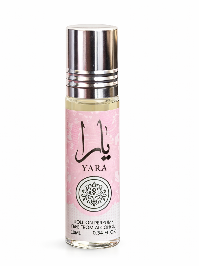 Lattafa Yara 10ml Perfume Oil – Luxury Arabian Attar | Long Lasting Sweet Vanilla Floral Scent | Alcohol-Free Roll-On for Women